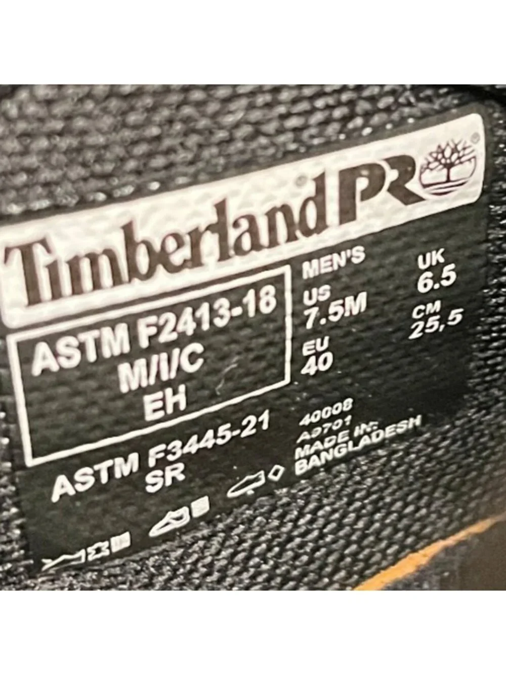 Timberland PRO Mudsill Mens Size 7.5 Black Hiker Steel Toe Safety Work Shoes